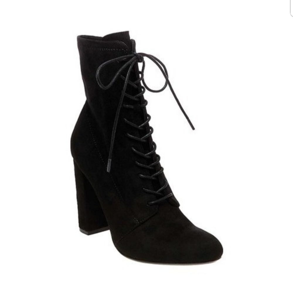 Steve Madden Elley faux suede lace up booties